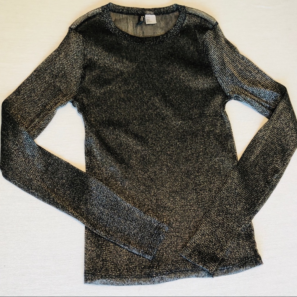 Sheer long sleeve top